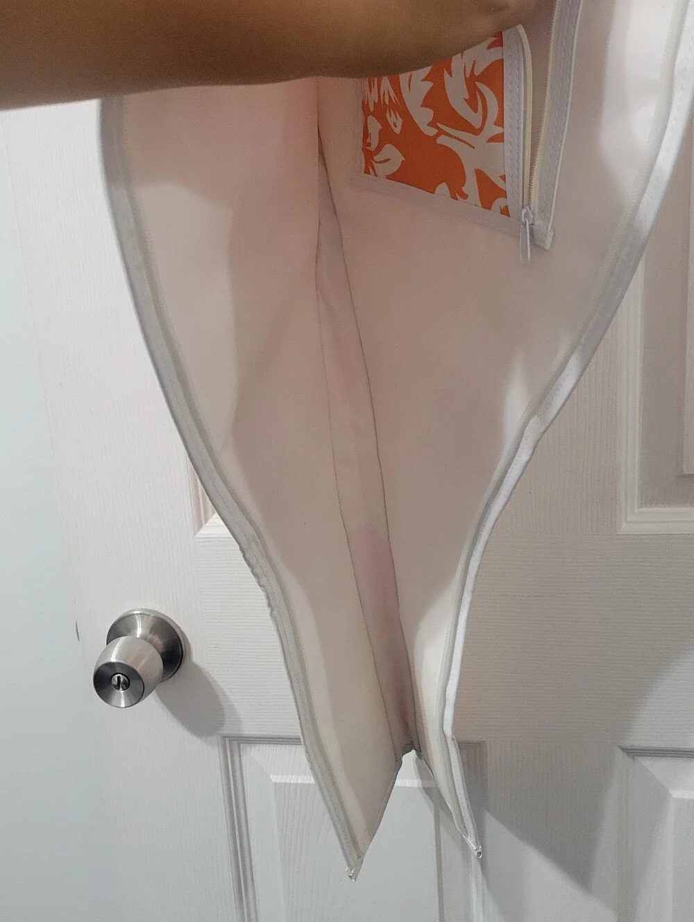 NWT Orange and White Tennis Raquet Cover